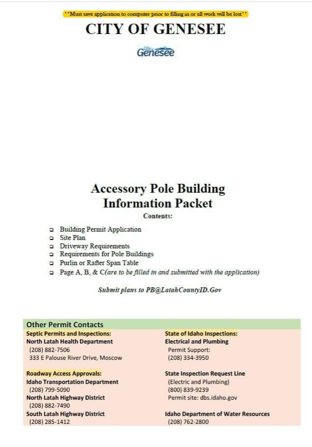 Capture Accessort Pole Building Info Packet